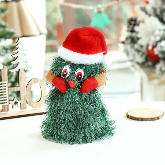 Dancing Singing Little Christmas Tree Flippy Christmas Decoration Interactive Toy 16 Cm Height Green