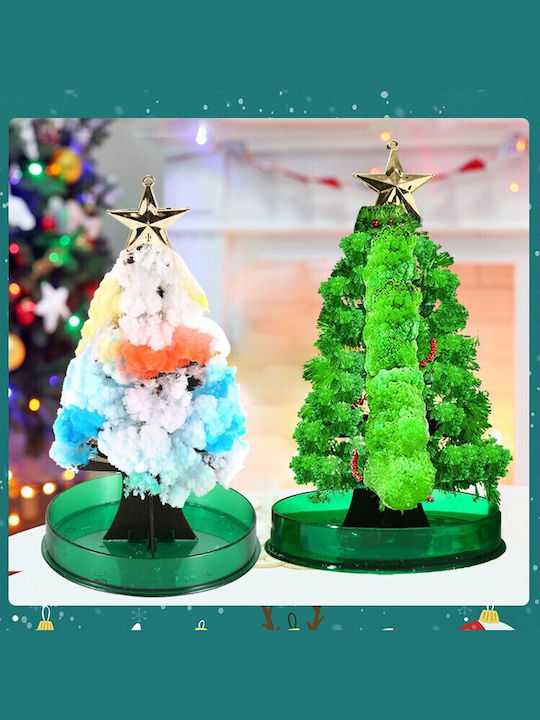 Jucărie Copac de Crăciun Flippy Magic cu Flori de Hârtie Creștere Lentă în 8-24 H Decorațiune de Crăciun 16.5 X 9.5 X 9.5 Cm Verde