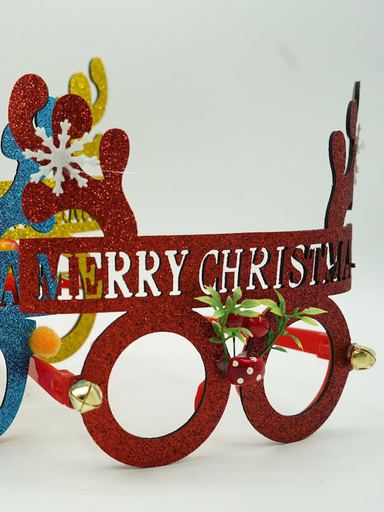 Christmas Party Glasses Round Red Made Plastic Polyester Alista Home