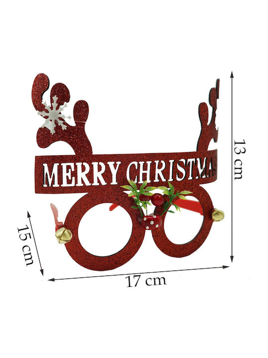 Christmas Party Glasses Round Red Made Plastic Polyester Alista Home