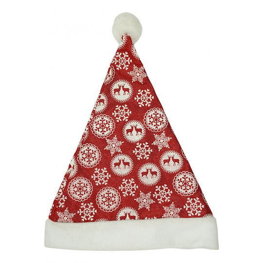 Pălărie Moș Crăciun Alista Home Ornament Fulgi De Zăpadă Sclipici Roșu O Mărime Material Textil