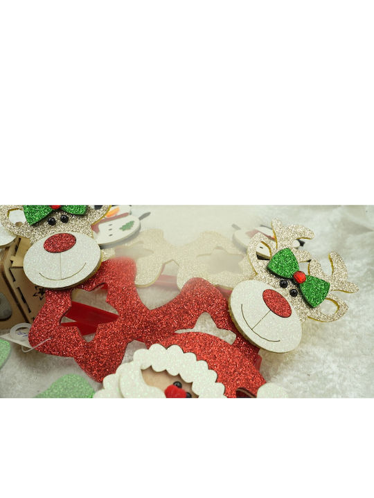 Christmas Party Glasses Star Reindeer Shape Red Plastic Polyester Alista Home