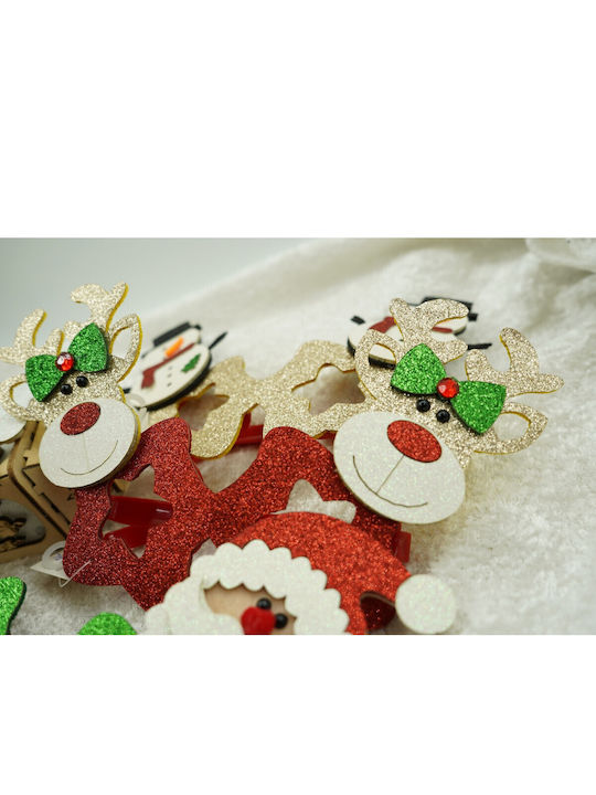 Christmas Party Glasses Star Reindeer Shape Red Plastic Polyester Alista Home