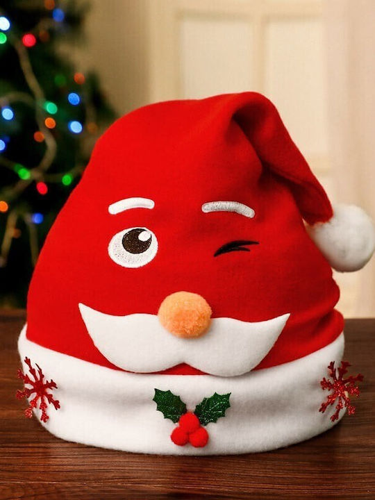 Santa Claus Hat Flippy Model 3 Santa Claus Mustache One Size Textile Material 30 X 40 Cm White Red