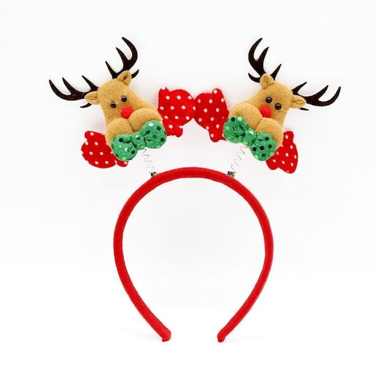 Banda Decorativă Pentru Cap Flippy Temă De Crăciun 12 X 25 Cm Model Cu Reni Mărime Unică Multicoloră