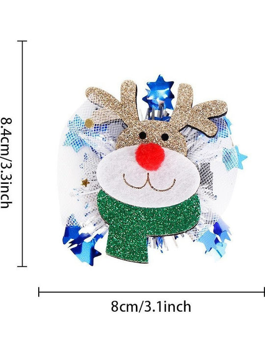Agrafă De Păr Flippy Temă De Crăciun Model Cu Ren Din Material 8,4 X 8 Cm Multicolor