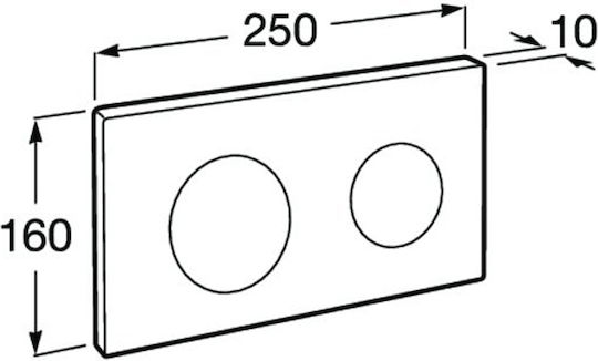 Roca Pl10 Dual Flush Plate for Dual Flush Cisterns
