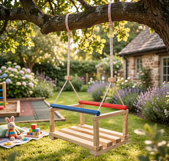 Klemys Collection Κούνια Κρεμαστή Ξύλινη 36x26εκ. Πολύχρωμη