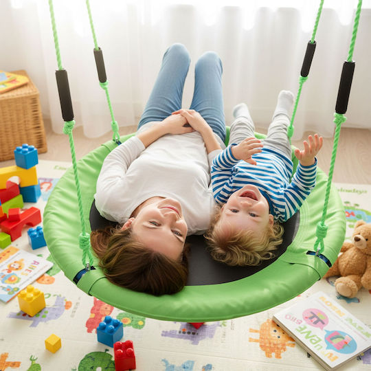 Relaxdays Nest Aufhängen Kinder Schaukel 175x100x100cm Weiß