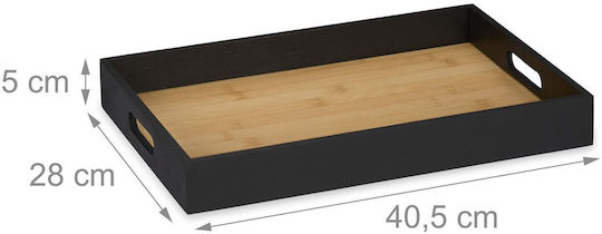 Relaxdays Bamboo Serving Tray 28cm