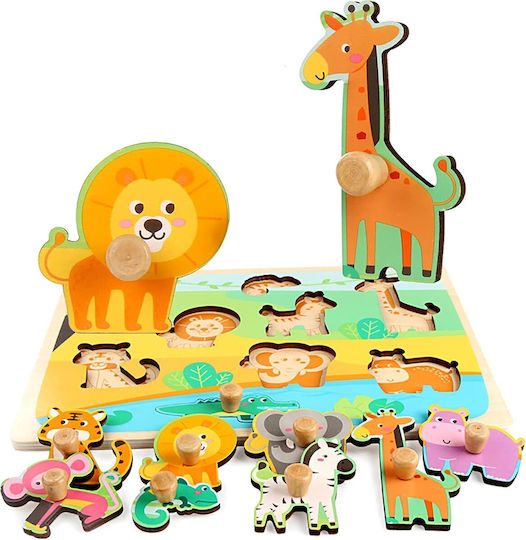 Puzzle Pentru Copii Din Lemn Pegged Pentru 3+ Ani 9 Piese Alista Home