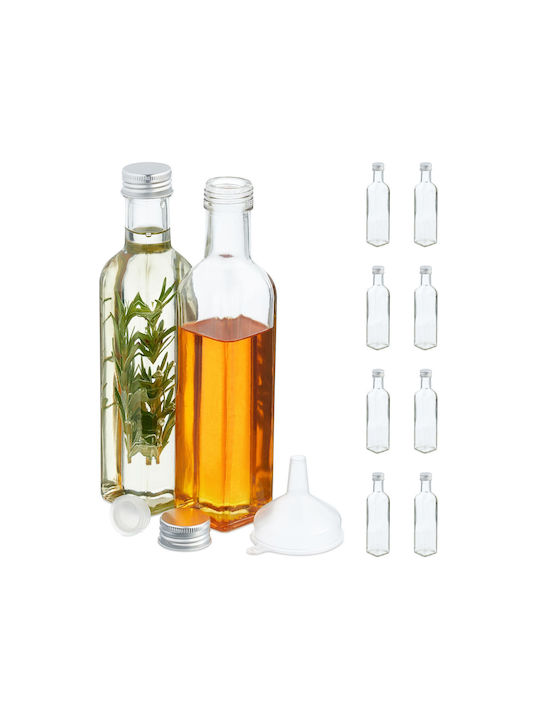 Glasflasche Wasser mit Schraubdeckel Transparent 250ml