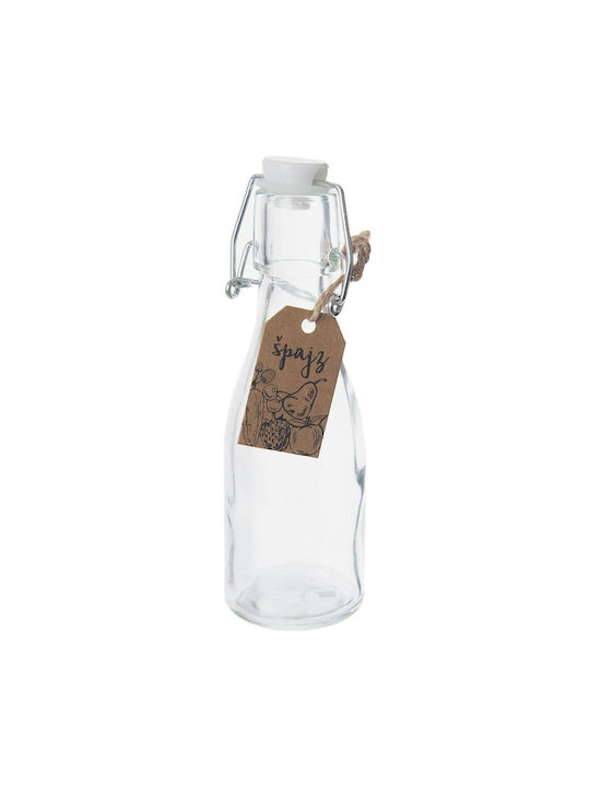 Orion Μπουκάλι Νερού Γυάλινο με Κλιπ Διάφανο 160ml