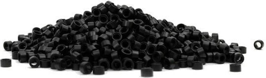Micro Rings Σιλικόνη 100τμχ Μαύρο