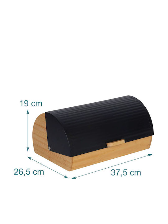 Relaxdays Cutie de Pâine cu Capac din Bambus Maro 19x26.5x37.5cm