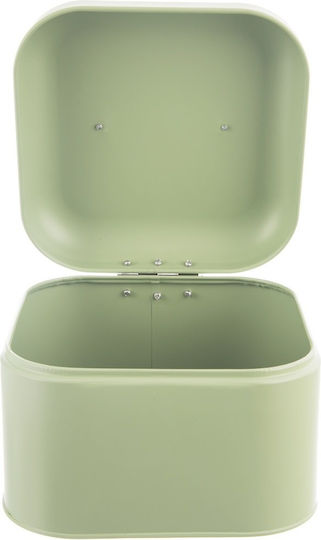 Orion Bread Box with Lid Metallic Green 20x20x17cm