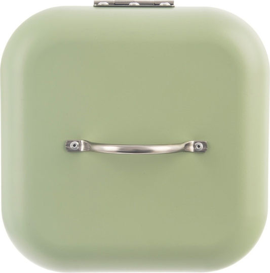 Orion Bread Box with Lid Metallic Green 20x20x17cm