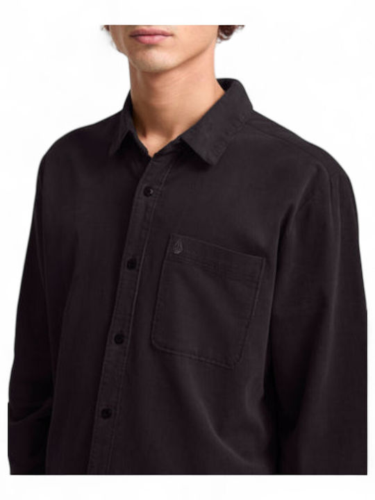 Zander Langärmlig Hemd Asphalt Black