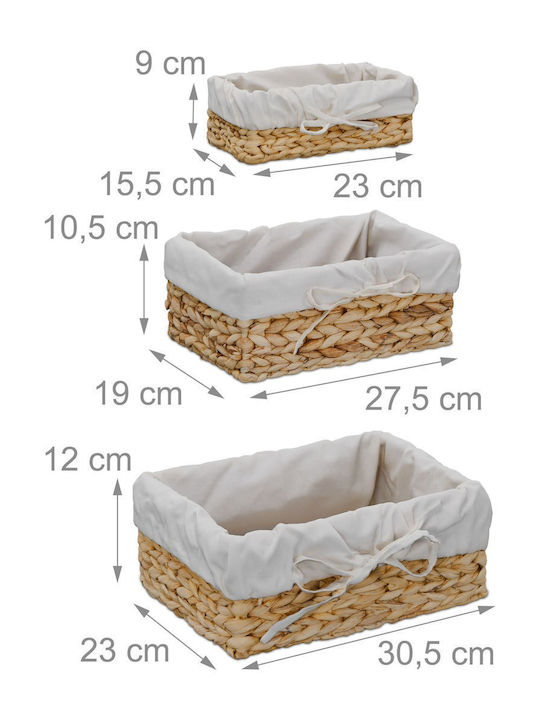 Relaxdays Καλάθι Ψωμιού από Bamboo Καφέ 12x23x30.5cm