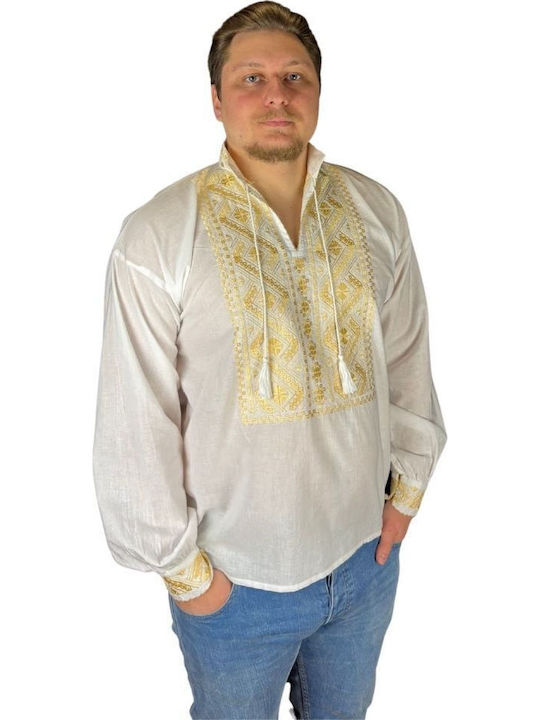 Bluza Alb-Galben
