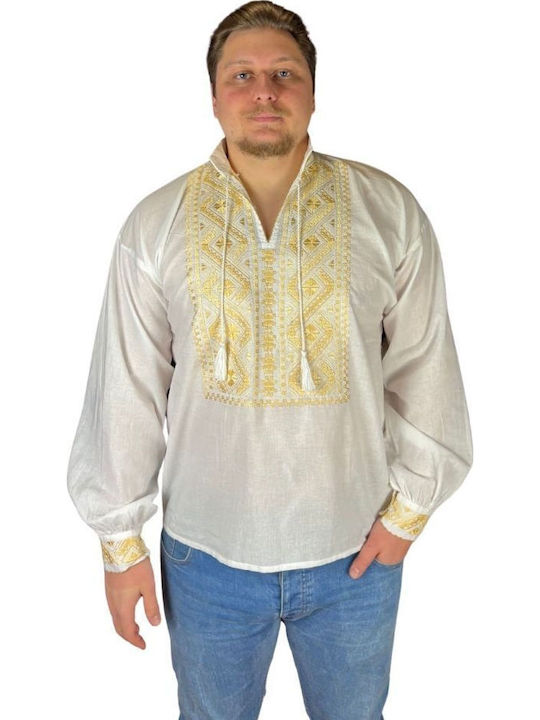 Bluza Alb-Galben