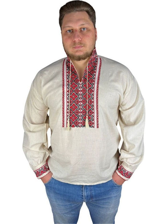 Bluza Mânecă Lungă Bej/Negru