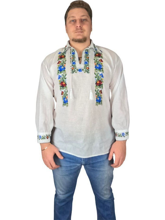 Bluza Mânecă Lungă White Crystal/Green