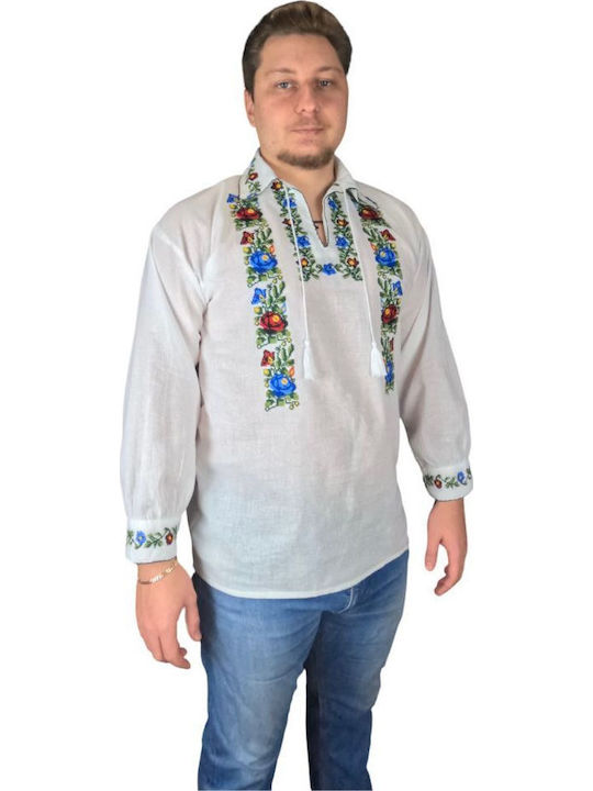 Bluza Mânecă Lungă White Crystal/Green