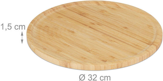 Relaxdays Plăci De Servire Pentru Pizza Din Lemn 32x32cm 2 Bucăți