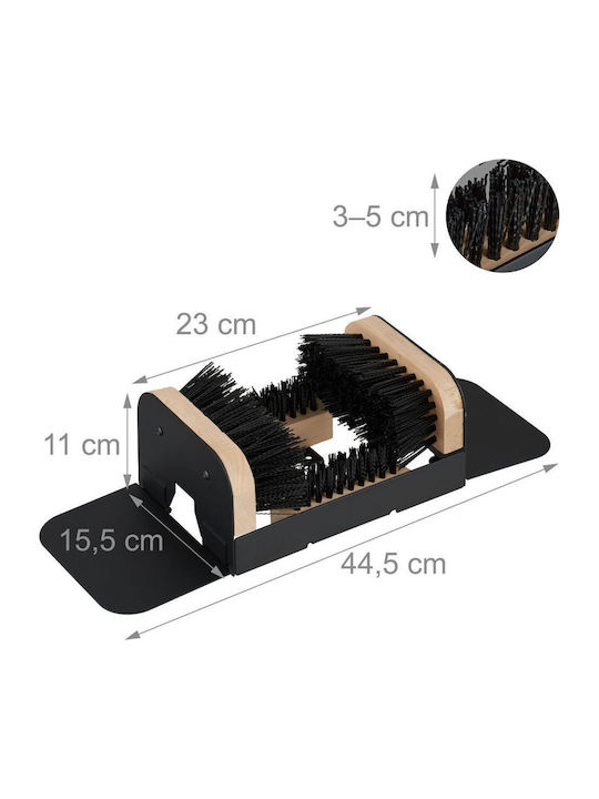 Relaxdays Shoe Brush Black 11x23x15.5cm Shoe Holder