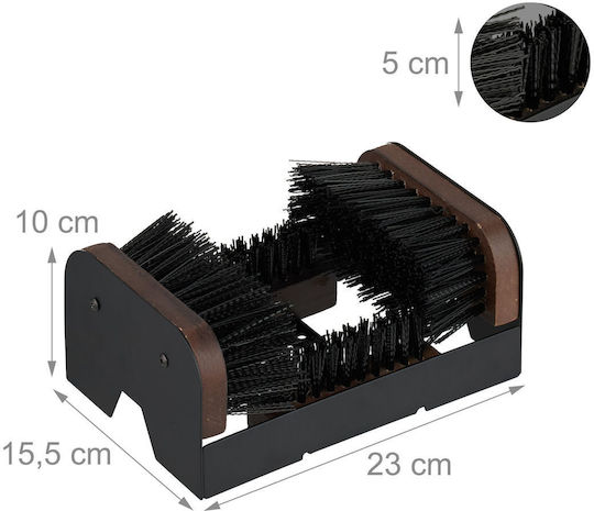 Răzuitor de Încălțăminte Relaxdays Negru Maro Dimensiuni 10x23x15,5cm Greutate 1,2kg