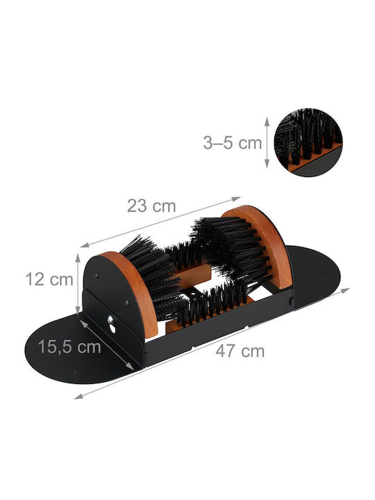 Perie Curățare Încălțăminte Relaxdays Negru Maro Dimensiuni 12x23x15.5cm Greutate 1.7kg