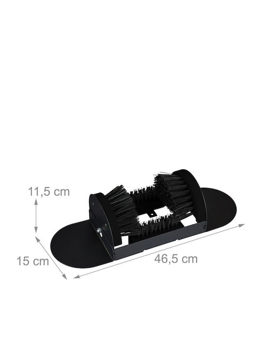 Relaxdays Perie de Curățare pentru Încălțăminte Neagră 11.5x46.5x15cm Set de Montare Inclus
