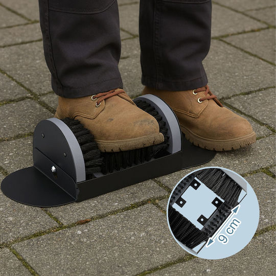Perie Pentru Încălțăminte Relaxdays Negru Gri 12x23x15.5cm Curățare Bocanci De Lucru