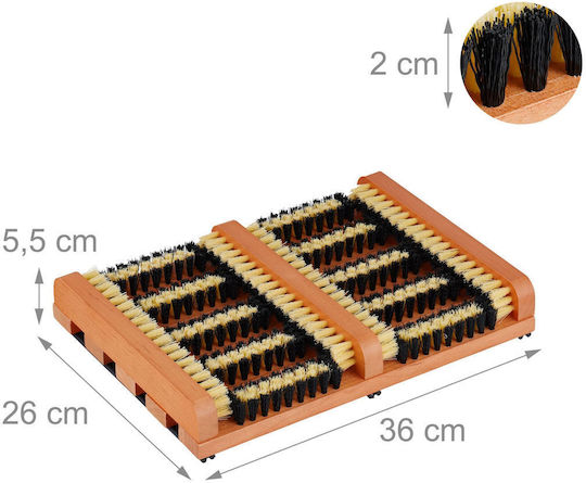 Perie Curățare Încălțăminte Relaxdays 5.5x36x26cm Maro Negru Set