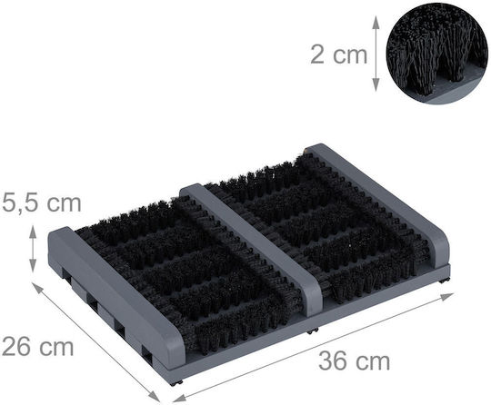 Скрапер За Обувки Relaxdays Сив Черен 5.5x36x26см 1.1кг