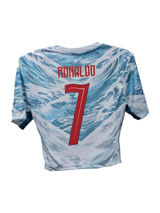 Replica Frauen Fußball Nationalmannschaften Portugal Ronaldo Blau Trikot