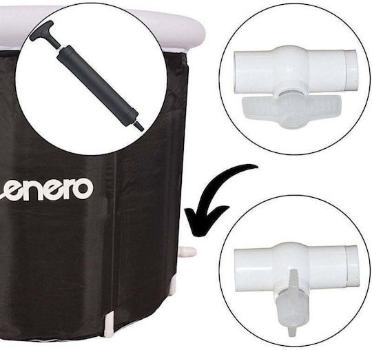 Warm Swimming Pool Ice Bath 80x75cm 1068718 Black