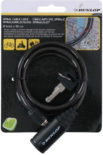 Dunlop Bicycle Lock 0.6x90 Cm 1049670 Black