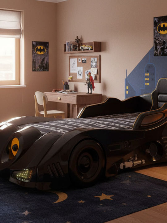 Dark Mobil Night Rider Kids Bed Car Single Black