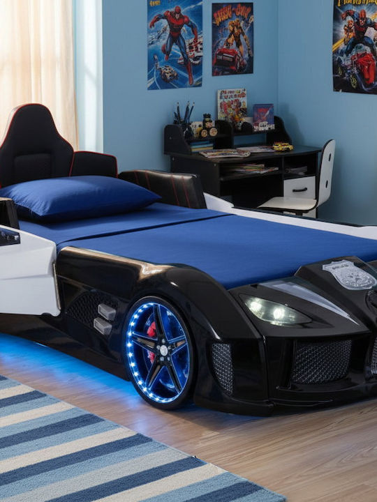 Police Racer Pat Pentru Copii Mașină Single Negru