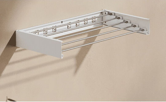 Alista Home Uscătoare Rufe Pliere De Perete Din Aluminiu Cu Lungimea Suportului De Uscare A Hainelor 1.15m