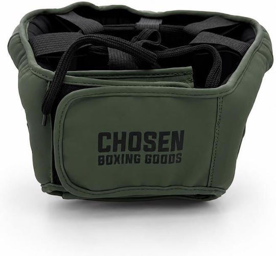 Chosen Adult Full Face Boxing Helmet Made of Synthetic Leather Green