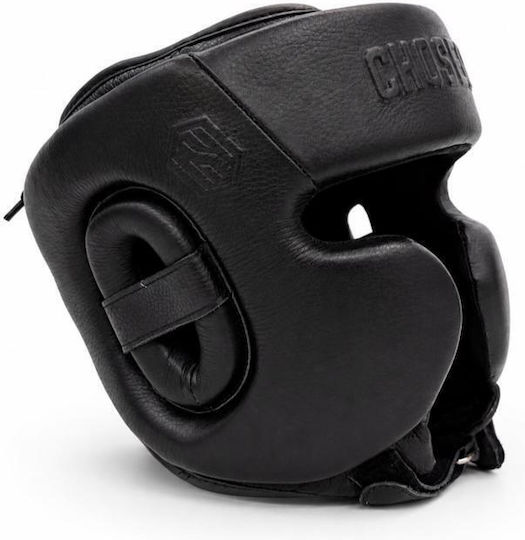 Chosen Adult Open Face Leather Black Boxing Helmet