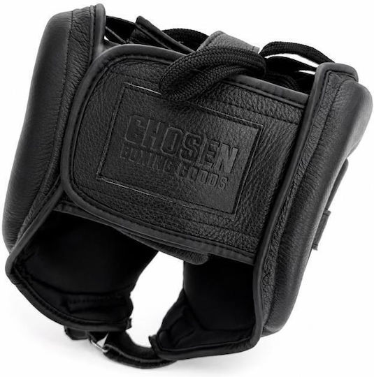 Chosen Adult Open Face Leather Black Boxing Helmet