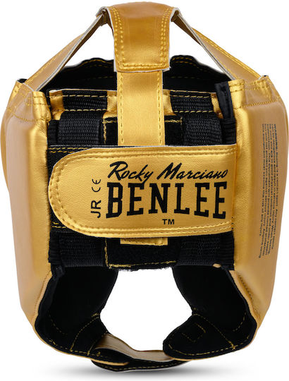 Benlee Mike Kids Open Face Boxing Helmet Made Of Gold Synthetic Leather
