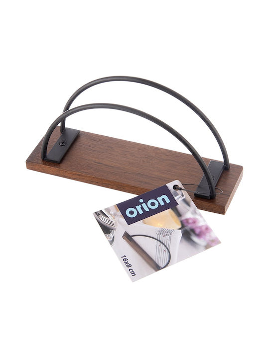 Orion Χαρτοπετσετοθήκη Ξύλινη Μαύρη 16x5x8cm