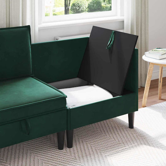 Scaun De Relaxare Catifelat Verde Închis 70x70x82cm