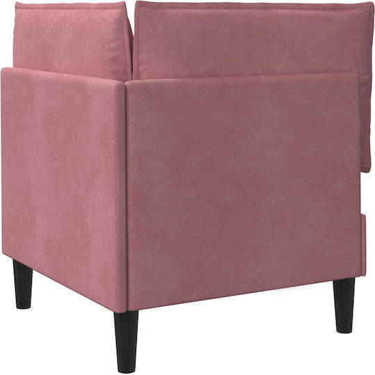Velvet Pink Armchair 70x70x82cm