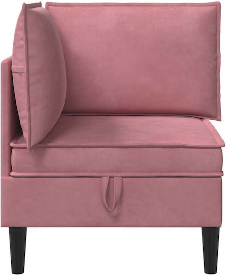 Velvet Pink Armchair 70x70x82cm